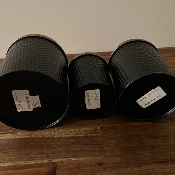 Kitchen canister set, copper and black - Picture 2 of 5